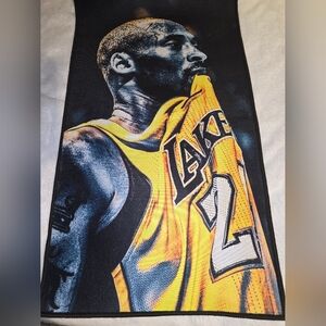 Yellow and Black Lakers Graphic Tapwstry Rug